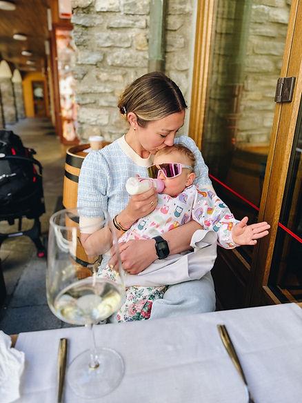 Having lunch at Les Jorassem on our day trip to Courmayeur, Italy. Image by Katherine Rose Woller.
