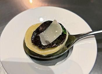 "Explosion" at Alinea. Black Truffle, Romaine, Parmesan
