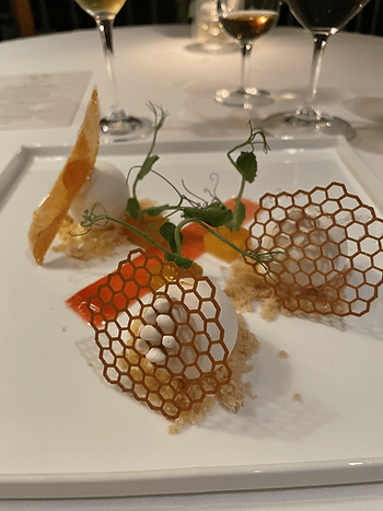 Seventh course- Honey crème fraîche semifreddo