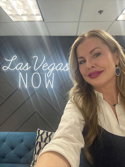 Christianne in the green room at Las Vegas Now.