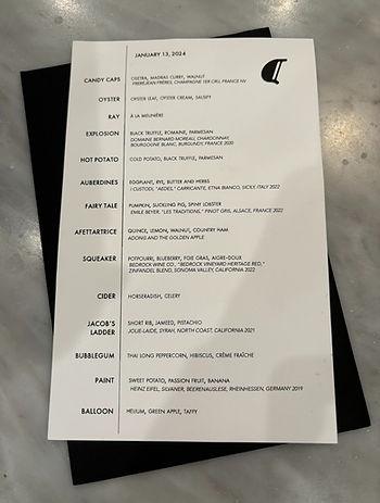 Alinea Menu