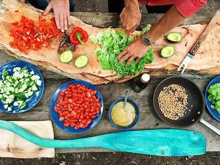 A cooking class is a perfect family activity.  Image by Maarten van den Heuvel.