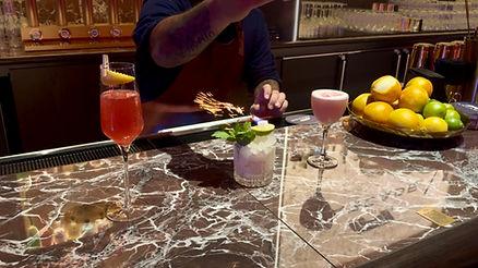 Sparks reallly fly on the delicious cocktail, Sparks Will Fly at F1 Arcade, Las Vegas. Image by Christianne Klein