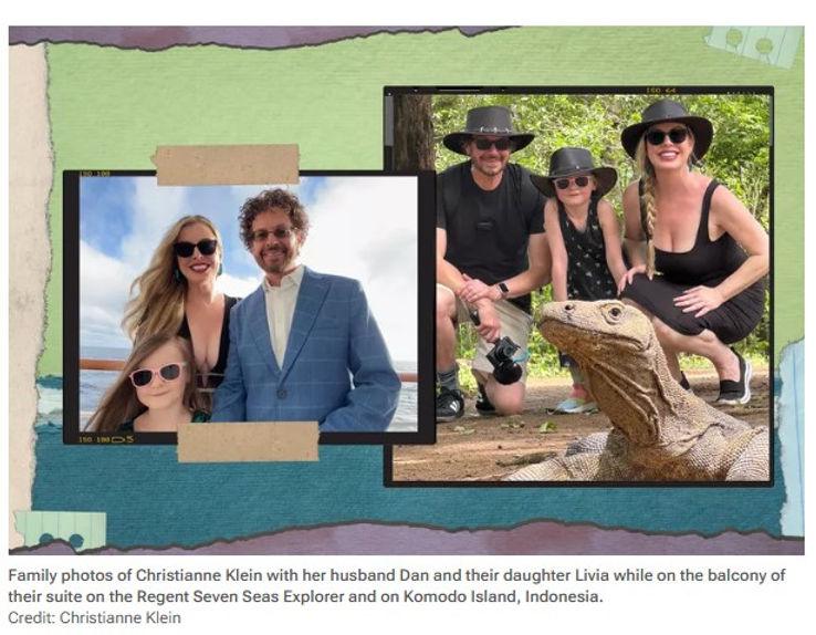 Christianne Klein, Dan Sattel, and Livia Sattel sharing one of their adventures in Travel + Leisure 