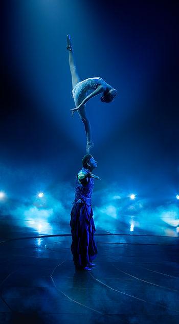 One of the incredible acts- ballet- in the air- Awakening at Wynn Las Vegas.  Image c/o Wynn Las Vegas.  
