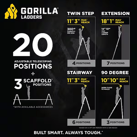 Gorilla 18-ft Multi-Position ladder