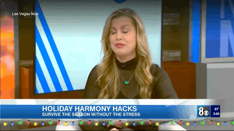 Christianne Klein on CBS- sharing Holiday Harmony Hacks.