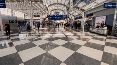O'Hare Airport, Chicago, Illinois. Video by Kelly.
