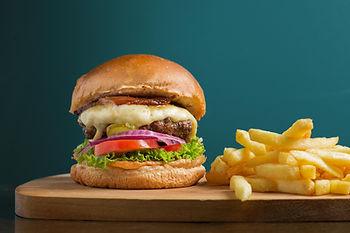 Burger and fries