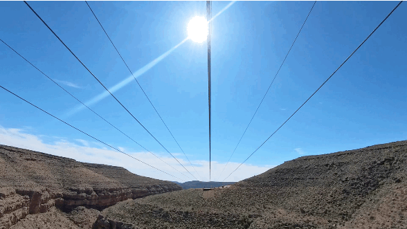 POV from the zipline at Grand Canyon West. Video by Christianne Klein and Dan Sattel