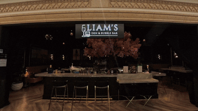 Christianne walking into Liam's Den and Bubble Bar at the Palazzo in at The Venetian Resort, one of the many locations you can find Christianne's Golden Mimosa through Mother's Day.  Video by Dan Sattel