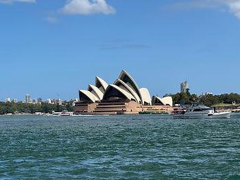 The Sydney Opera House from the water.  Image by Christianne Klein. 